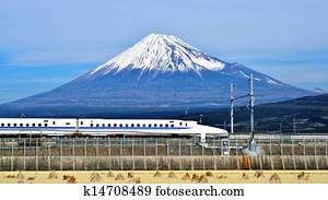 Fuji and Train Fuji and Train