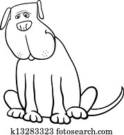 Download Neapolitan mastiff dog cartoon for coloring Clipart | k12260922 | Fotosearch