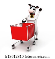 Funny cow character Funny cow character