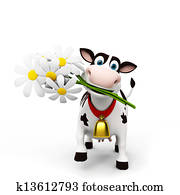 Funny cow character Funny cow character