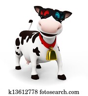 Funny cow character Funny cow character