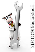 Funny cow character Funny cow character