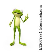 Funny frog character Funny frog character