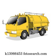 Cartoon Garbage Truck Clipart | k14805165 | Fotosearch