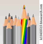 gay illustration; different pencil gay illustration; different pencil