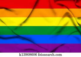 Gay (Pride) waving flag Gay (Pride) waving flag