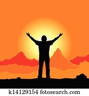 gebet, silhouette gebet, silhouette