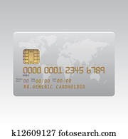 Generic plastic credit card illustration