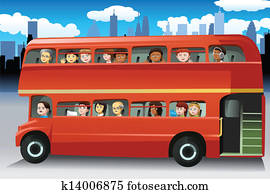 gente en a, autobús