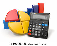 geschaefts, analytics., taschenrechner, und, grafik