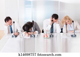 geschäftsmenschen, in, konferenz