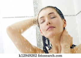 girl at the shower girl at the shower