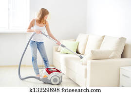 girl cleaning sofa girl cleaning sofa
