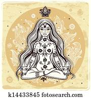 Girl in meditation Girl in meditation