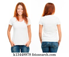 girl in white t-shirt