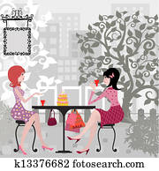 Girls in the cafe Girls in the cafe