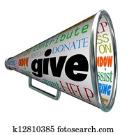 Give Bullhorn Megaphone Plea for Contributions Help Give Bullhorn Megaphone Plea for Contributions Help