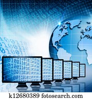 Global communications and internet. Abstract technology backgrounds Global communications and internet. Abstract technology backgrounds