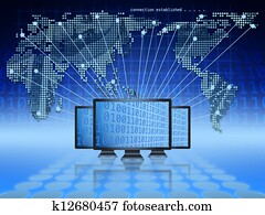 global, comércio eletrônico, e, operação bancária, fundos, para, seu, desenho