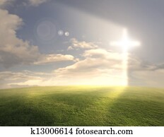 Glowing cross Glowing cross