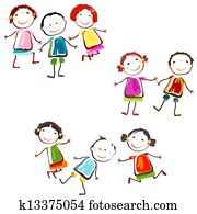 glücklich, kindern glücklich, kindern
