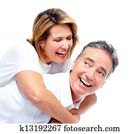 glücklich, älter, ehepaar.