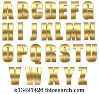 Gold metal letter