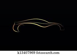 Golden car logo Golden car logo