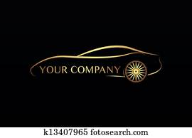 Golden car logo Golden car logo