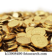 goldenes, bitcoin, digital, währung, bac