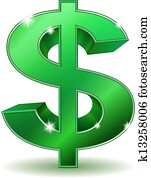 Green dollar sign