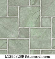 Green marble-stone mosaic