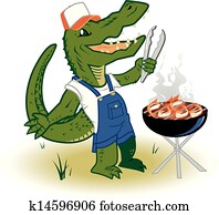 Grillin, país, gator