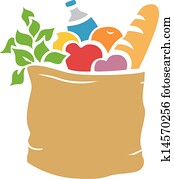 Groceries Stencil