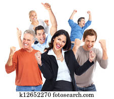 Group of happy person.