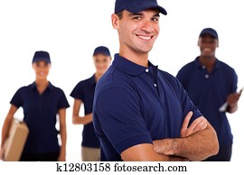 group of professional IT technicians