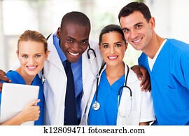 group of professional medical team 