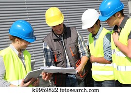 Group of students in professional training Group of students in professional training