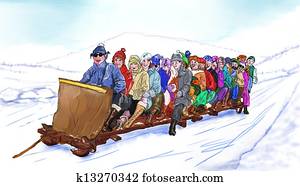Group sledding Group sledding