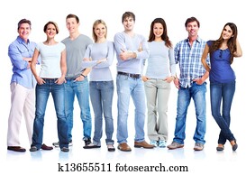 grupo de hombres, y, women.