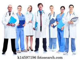 grupo, de, médico, doutor.