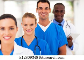 grupo, de, médico, doutores enfermeiras