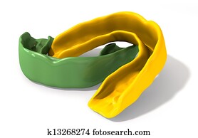 Gum Guard Green and Gold Perspective