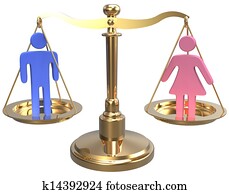 género, igualdad, sexo, justicia, 3d, escalas