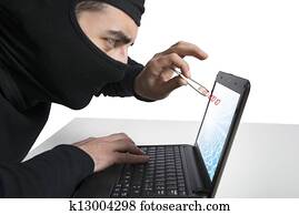 Hacker and virus concept Hacker and virus concept