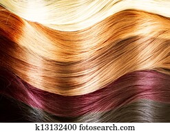 Hair Colors Palette. Hair Texture 