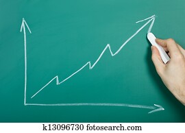 Hand drawing growth chart Hand drawing growth chart
