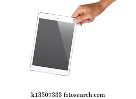 hand holding white ipad mini hand holding white ipad mini