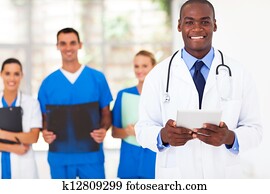 handsome african american medical doctor