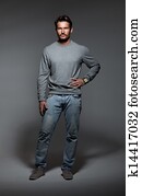 handsome man in studio 